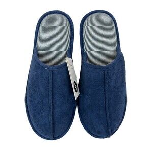 Goodfellow Slippers Men's Size 7/8  NWT  Blue Microfiber Memory Foam Scuff Slide